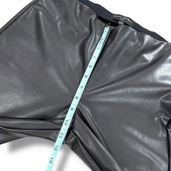 NWT Banana Republic Leggings Womens Size‎ S Faux Leather Black High Rise Pants - Picture 9 of 11